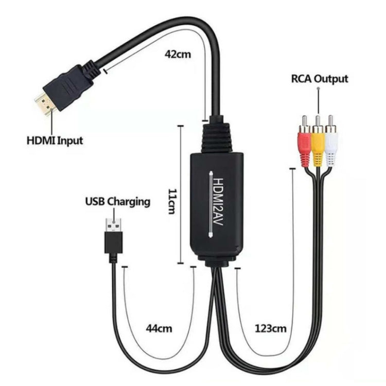 RL-HTAL1 ตัวแปลง HDMI เป็น AV ข้อมูลจำเพาะ:, Male to Male Confinement + HDMI Converter, Female to Male Split