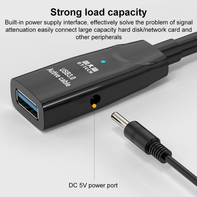 D.Y.TECH USB 3.0 สายเคเบิลต่อขยายชายกับหญิงสายเคเบิลข้อมูลชิปป้องกันคู่, ความยาว:, 10m, 15m