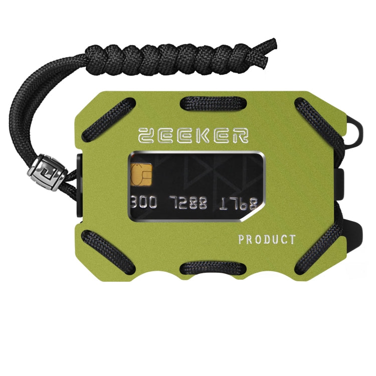 ZEEKER ที่ใส่บัตรโลหะ RFID กระเป๋าสตางค์มัลติฟังก์ชั่น EDC ความจุขนาดใหญ่ผู้ถือบัตร Minimalist พร้อมฟังก์ชั่นเปิดขวด, Red, Green, Blue, Black, Grey, Black Brushed
