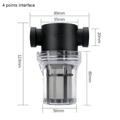 ท่อน้ำหน้าพลาสติกกรองสวนชลประทานเครื่องกรองน้ำ ข้อมูลจำเพาะ:, 4 Points Interface 40 Mesh