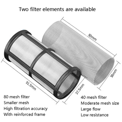 ท่อน้ำหน้าพลาสติกกรองสวนชลประทานเครื่องกรองน้ำ ข้อมูลจำเพาะ:, 4 Points Interface 40 Mesh