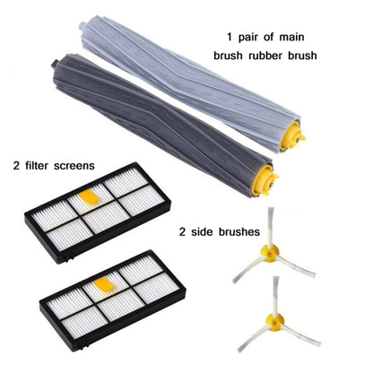 Robot Sweeping Brush + Hypa Filter + Triangle Side Brush สำหรับ IRobot 800 960