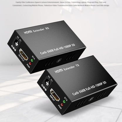 1 คู่ HW-YD60 HDMI Extender 1080P เครื่องขยายสัญญาณ, ระยะทางที่มีประสิทธิภาพ: 60m, ปลั๊ก EU