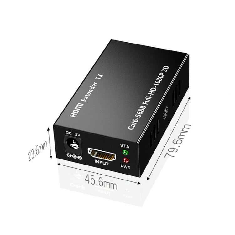 1 คู่ HW-YD60 HDMI Extender 1080P เครื่องขยายสัญญาณ, ระยะทางที่มีประสิทธิภาพ: 60m, ปลั๊ก EU