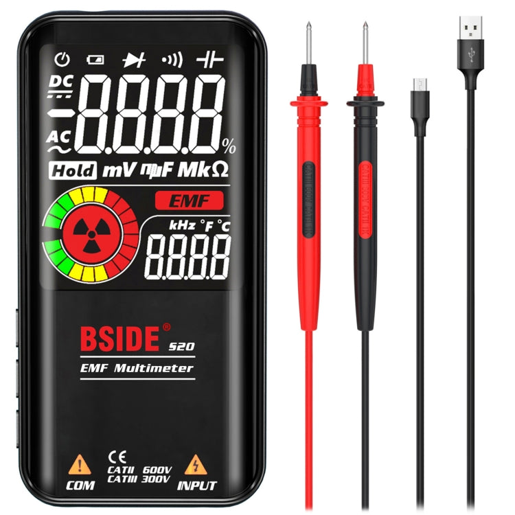 BSIDE S20 เครื่องทดสอบมัลติมิเตอร์รังสีแม่เหล็กไฟฟ้าหน้าจอขนาดใหญ่อัจฉริยะ, S20