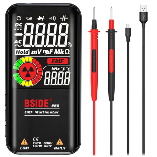 BSIDE S20 เครื่องทดสอบมัลติมิเตอร์รังสีแม่เหล็กไฟฟ้าหน้าจอขนาดใหญ่อัจฉริยะ, S20