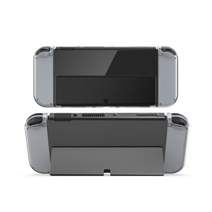 DOBE เกมจับเคสใสคริสตัล TPU ฝาครอบป้องกันสำหรับคอนโซล OLED สวิตช์, TNS-1133C