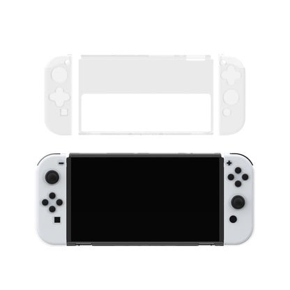 DOBE เกมจับเคสใสคริสตัล TPU ฝาครอบป้องกันสำหรับคอนโซล OLED สวิตช์, TNS-1133C