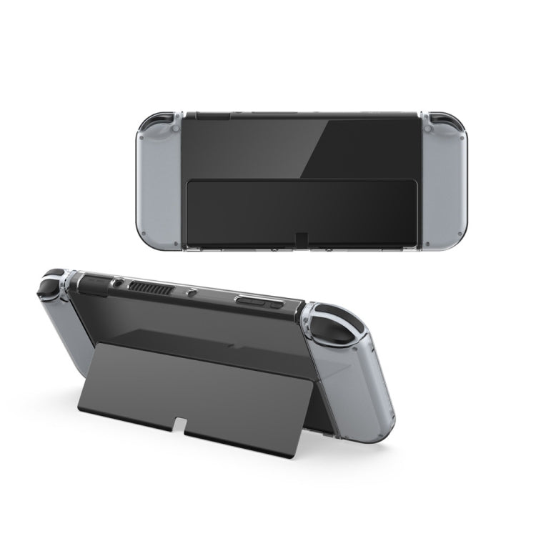 DOBE เกมจับเคสใสคริสตัล TPU ฝาครอบป้องกันสำหรับคอนโซล OLED สวิตช์, TNS-1133C