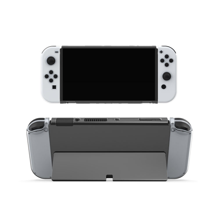 DOBE เกมจับเคสใสคริสตัล TPU ฝาครอบป้องกันสำหรับคอนโซล OLED สวิตช์, TNS-1133C