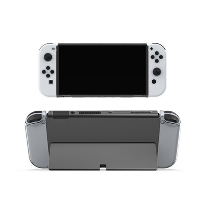 DOBE เกมจับเคสใสคริสตัล TPU ฝาครอบป้องกันสำหรับคอนโซล OLED สวิตช์, TNS-1133C
