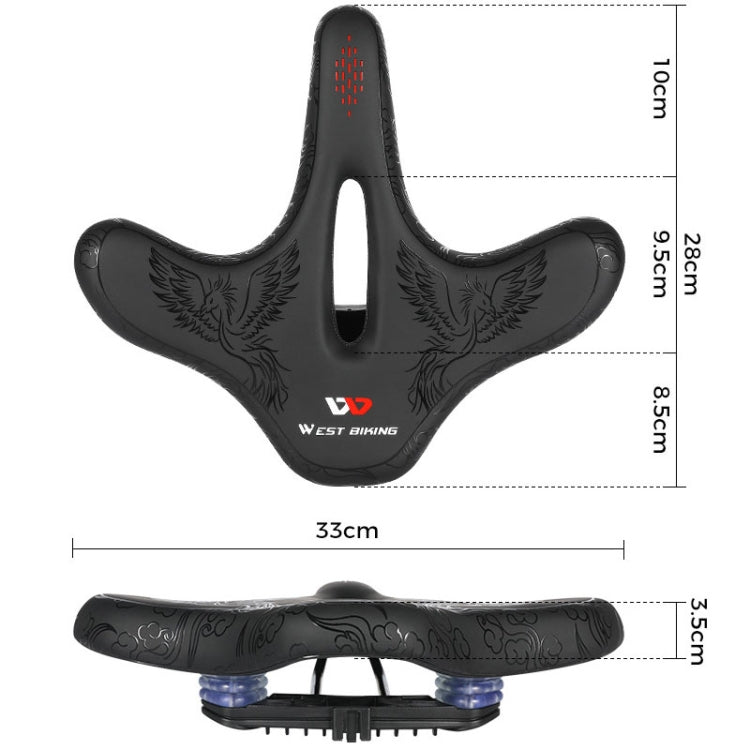 WEST BIKING YP0801122 จักรยานเสือภูเขาเบาะขนาดใหญ่เพื่อการพักผ่อนและอานจักรยานที่สะดวกสบาย, YP0801122