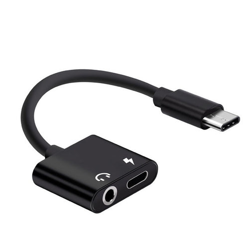 USB-C / Type-C ถึง 3.5 มม. Aux + USB-C / Type C หูฟังอะแดปเตอร์ชาร์จสายสัญญาณเสียงสำหรับ Mi 8 Lite A2 (L1130)