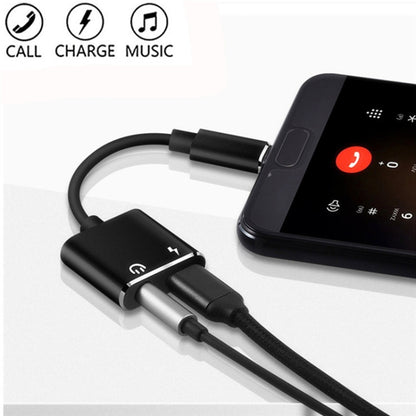 USB-C / Type-C ถึง 3.5 มม. Aux + USB-C / Type C หูฟังอะแดปเตอร์ชาร์จสายสัญญาณเสียงสำหรับ Mi 8 Lite A2 (L1130)
