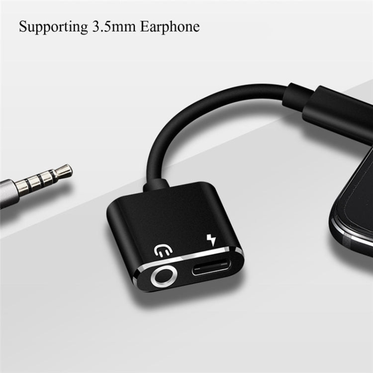 USB-C / Type-C ถึง 3.5 มม. Aux + USB-C / Type C หูฟังอะแดปเตอร์ชาร์จสายสัญญาณเสียงสำหรับ Mi 8 Lite A2 (L1130)