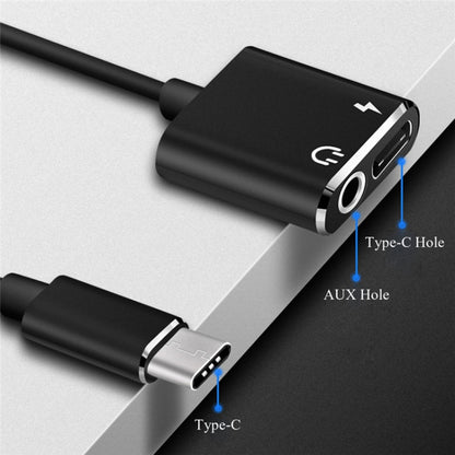 USB-C / Type-C ถึง 3.5 มม. Aux + USB-C / Type C หูฟังอะแดปเตอร์ชาร์จสายสัญญาณเสียงสำหรับ Mi 8 Lite A2 (L1130)