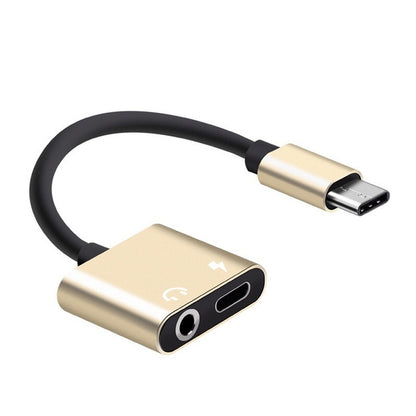 USB-C / Type-C ถึง 3.5 มม. Aux + USB-C / Type C หูฟังอะแดปเตอร์ชาร์จสายสัญญาณเสียงสำหรับ Mi 8 Lite A2 (L1130)
