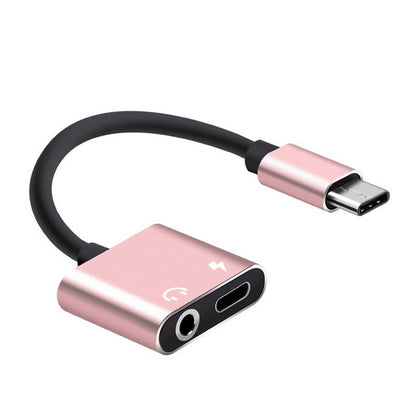 USB-C / Type-C ถึง 3.5 มม. Aux + USB-C / Type C หูฟังอะแดปเตอร์ชาร์จสายสัญญาณเสียงสำหรับ Mi 8 Lite A2 (L1130)