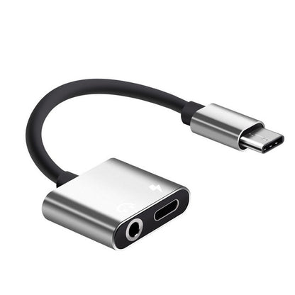 USB-C / Type-C ถึง 3.5 มม. Aux + USB-C / Type C หูฟังอะแดปเตอร์ชาร์จสายสัญญาณเสียงสำหรับ Mi 8 Lite A2 (L1130)