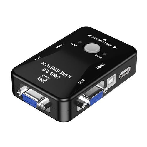 HW1701 2 เข้า 1 ออก KVM Switcher 2 พอร์ตคู่มือการใช้งาน VGA สวิตช์ USB พร้อมการสลับเมาส์คีย์บอร์ด, HW1701