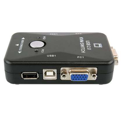 HW1701 2 เข้า 1 ออก KVM Switcher 2 พอร์ตคู่มือการใช้งาน VGA สวิตช์ USB พร้อมการสลับเมาส์คีย์บอร์ด, HW1701