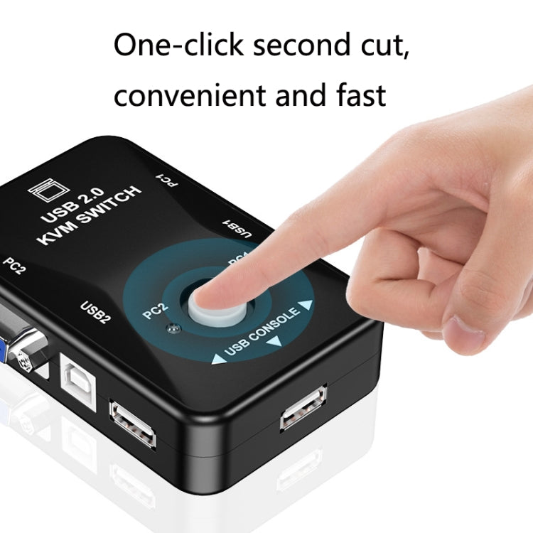 HW1701 2 เข้า 1 ออก KVM Switcher 2 พอร์ตคู่มือการใช้งาน VGA สวิตช์ USB พร้อมการสลับเมาส์คีย์บอร์ด, HW1701