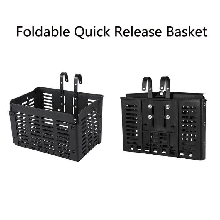 WEST BIKING ตะกร้าจักรยานพับได้ Quick Release Basket ตะกร้าอาหารแบบพกพา, WEST BIKING Bicycle Food Basket