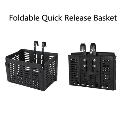 WEST BIKING ตะกร้าจักรยานพับได้ Quick Release Basket ตะกร้าอาหารแบบพกพา, WEST BIKING Bicycle Food Basket