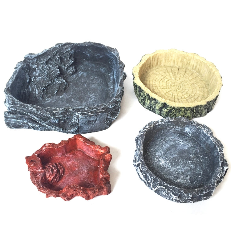 อ่างอาหารสัตว์เลื้อยคลาน เต่า จิ้งจก งู อ่างน้ำ, 3 PCS Little Red Food Bowl, 2 PCS Small Gray Food Bowl, 2 PCS Wood Pattern Food Bowl, 2 PCS Large Food Bowl