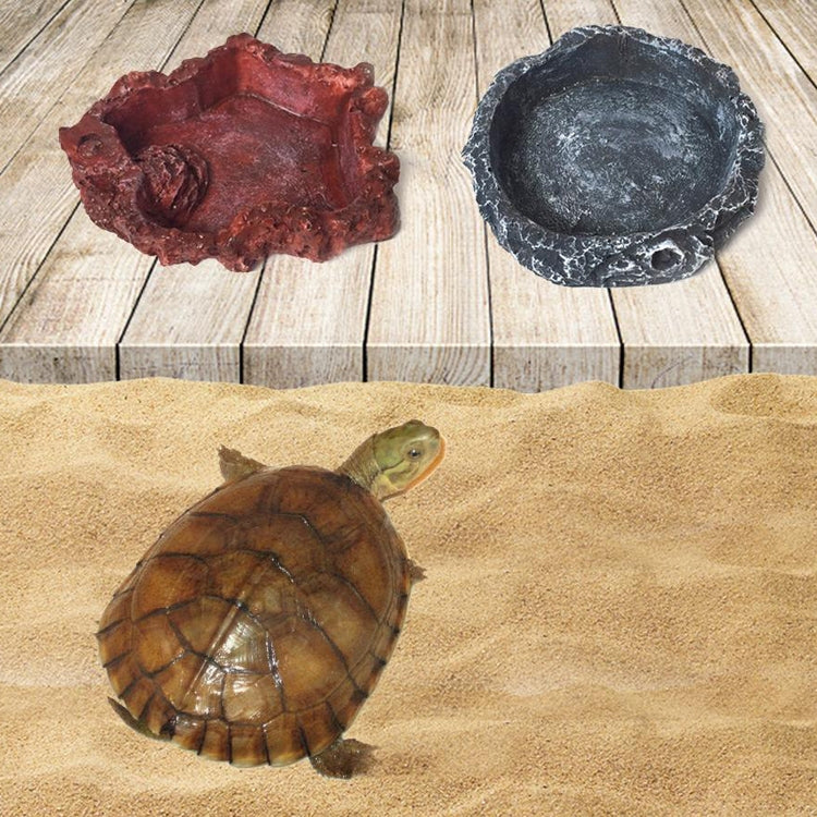 อ่างอาหารสัตว์เลื้อยคลาน เต่า จิ้งจก งู อ่างน้ำ, 3 PCS Little Red Food Bowl, 2 PCS Small Gray Food Bowl, 2 PCS Wood Pattern Food Bowl, 2 PCS Large Food Bowl