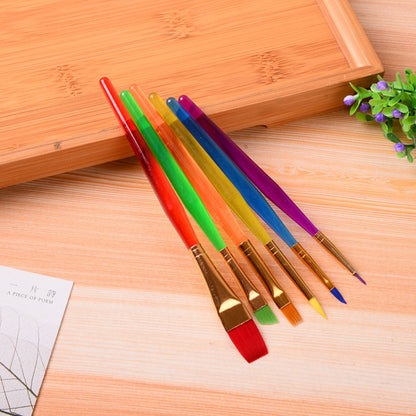 3 ชุด Zhu Ting สีก้านพลาสติกชุดแปรงทาสีเด็กชุดแปรงทาสี Gouache สีน้ำ, 6pcs/Set