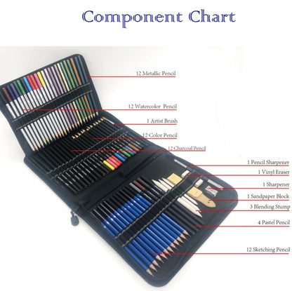 72 in 1 Sketch ดินสอสีชุดนักเรียน Hand-Painted Art ดินสอสี, Hand-Painted Art Pencil