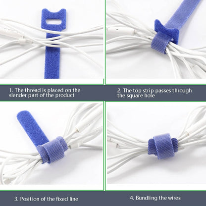 60 PCS T-Shaped Cable Organizer Belt Nylon Winder Buckle, ความยาว:, 15cm, 20cm, 30cm
