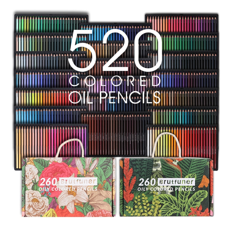 BRUTFUNER 520 Colour Colour Lead Set Art Painting Oily Hand-Painted Color Lead, 520 Colors Hand-Painted