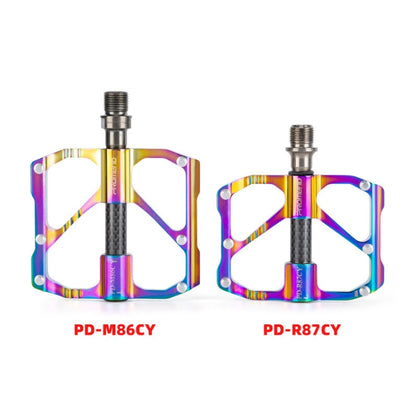 1 คู่ PROMEND สาม Peilin แบริ่งอลูมิเนียม CNC จักรยานที่มีสีสันเหยียบ, PD-M86CY, PD-R87CY