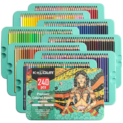 Kalour 240 Colours Colour Lead Pencil Set Hand Painted Doodle Color Pencil Painting Pencil. ชุดดินสอสี Kalour 240 สี, 240 Colors Painting Pencil