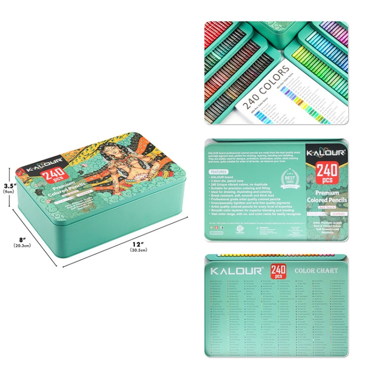 Kalour 240 Colours Colour Lead Pencil Set Hand Painted Doodle Color Pencil Painting Pencil. ชุดดินสอสี Kalour 240 สี, 240 Colors Painting Pencil