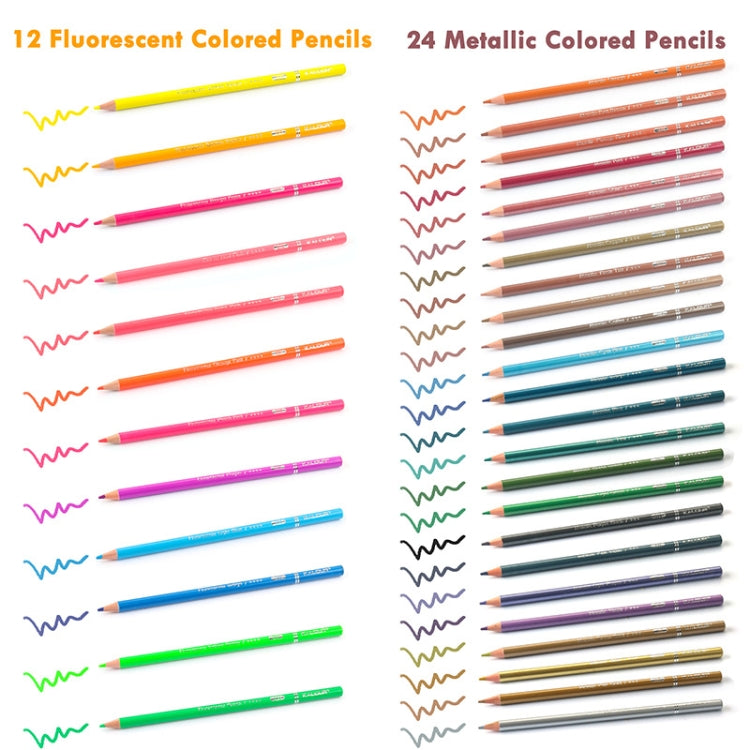 Kalour 240 Colours Colour Lead Pencil Set Hand Painted Doodle Color Pencil Painting Pencil. ชุดดินสอสี Kalour 240 สี, 240 Colors Painting Pencil