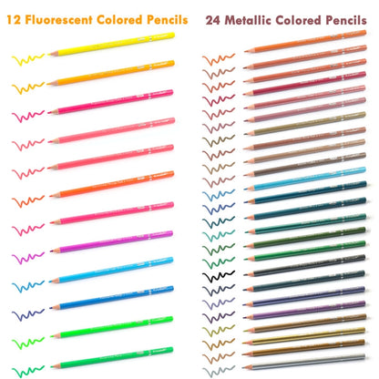Kalour 240 Colours Colour Lead Pencil Set Hand Painted Doodle Color Pencil Painting Pencil. ชุดดินสอสี Kalour 240 สี, 240 Colors Painting Pencil