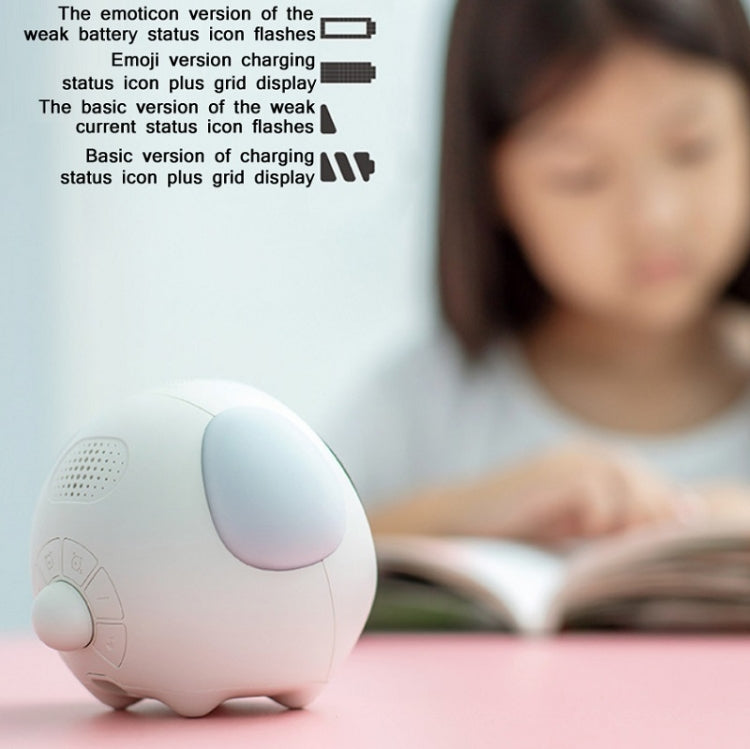 นาฬิกาปลุกการ์ตูน Cmart สำหรับห้องนอนเด็กข้างเตียงหลอดไฟ LED ชาร์จนาฬิกาดิจิตอลอิเล็กทรอนิกส์, White (Expression Version), Pink (Expression Version)
