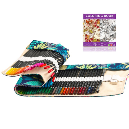 ดินสอสี 72 สีตั้งดินสอสีกราฟฟิตีที่วาดด้วยมือ, With Roller Shutter Pencil Case