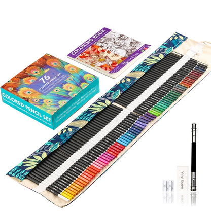 ดินสอสี 72 สีตั้งดินสอสีกราฟฟิตีที่วาดด้วยมือ, With Roller Shutter Pencil Case