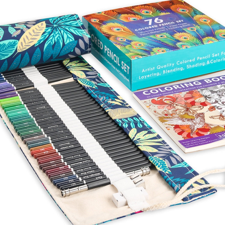 ดินสอสี 72 สีตั้งดินสอสีกราฟฟิตีที่วาดด้วยมือ, With Roller Shutter Pencil Case