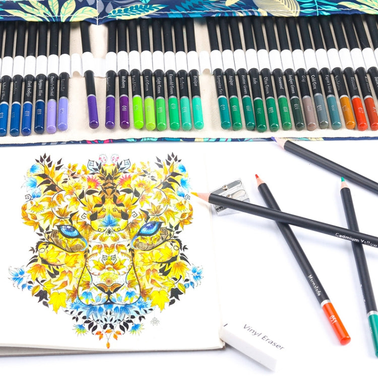 ดินสอสี 72 สีตั้งดินสอสีกราฟฟิตีที่วาดด้วยมือ, With Roller Shutter Pencil Case