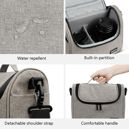 Baona BN-H011 กระเป๋ากล้องดิจิตอล SLR กระเป๋าสะพายเก็บเลนส์, BN-H011 (Black), BN-H011 (Gray)