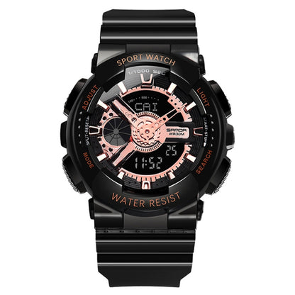 SANDA Outdoor Leisure กันน้ำมัลติฟังก์ชั่นาฬิกาอิเล็กทรอนิกส์เรืองแสง