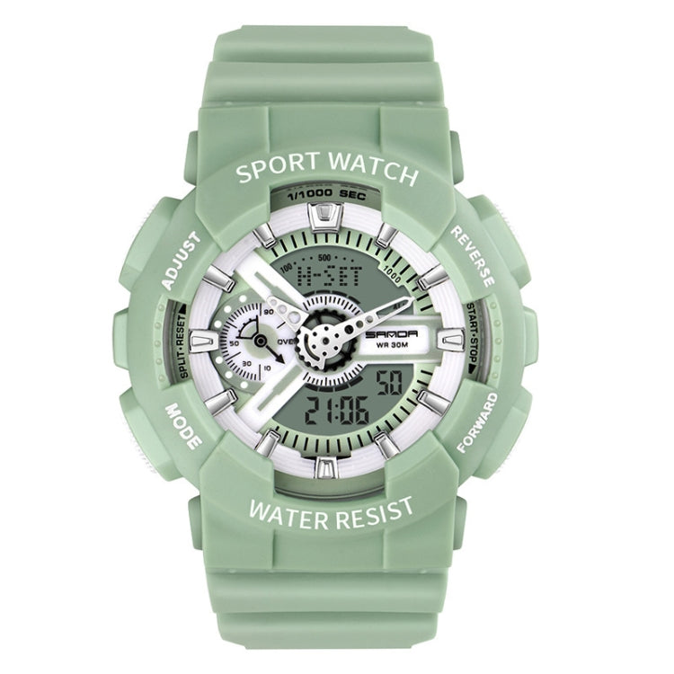 SANDA Outdoor Leisure กันน้ำมัลติฟังก์ชั่นาฬิกาอิเล็กทรอนิกส์เรืองแสง