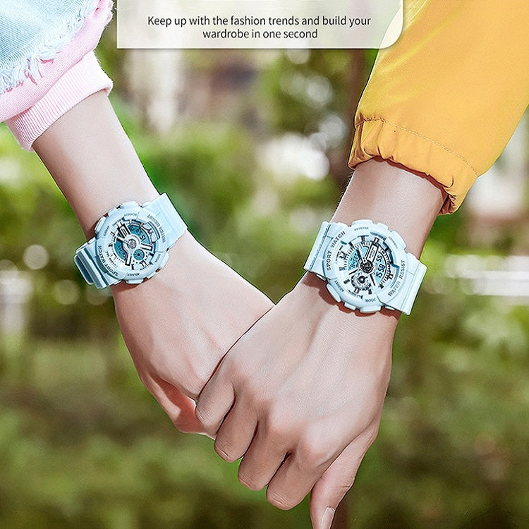 SANDA Outdoor Leisure กันน้ำมัลติฟังก์ชั่นาฬิกาอิเล็กทรอนิกส์เรืองแสง