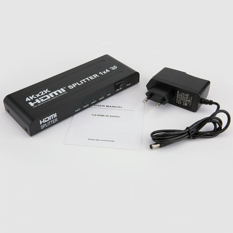 HW-4K104D 1 ถึง 4 4K X 2K Video High-Definition ตัวแยกสัญญาณ HDMI บนหน้าจอ, HW-4K104D