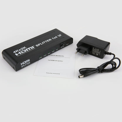 HW-4K104D 1 ถึง 4 4K X 2K Video High-Definition ตัวแยกสัญญาณ HDMI บนหน้าจอ, HW-4K104D